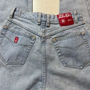Vintage Jou Jou Jeans..Light-wash tapered mom jeans